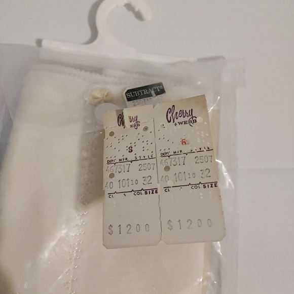 Vintage 1978 SUBTRACT White Pants Liner sz 32 –Firm Control Shapewear Style 2507 - Picture 5 of 7